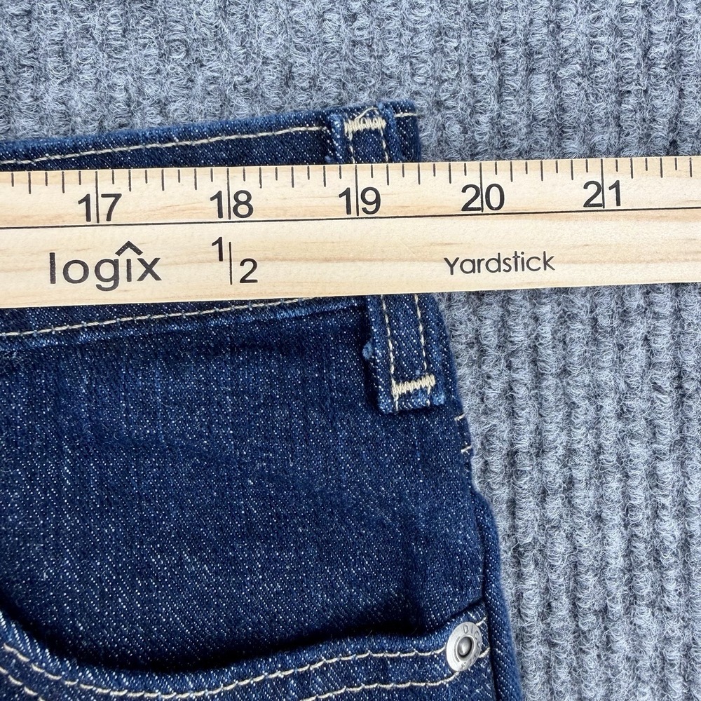Dickies Flannel Lined Jeans Women 16 Straight Leg Red Plaid Workwear - Picture 7 of 10
